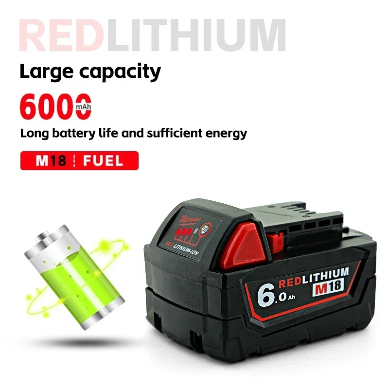 Pro Milwaukee M18 18V 8000mAh 18650 lithiová náhradní baterie vhodná pro Milwaukee 48-11-1860 48-11-1850 48-11-1840 nářadí - náhled 5