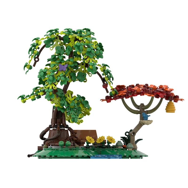 ตัวต่อโมเดลถนนเมือง ชุดเดินเล่นในสวนสาธารณะ ของเล่นตัวต่อเทคโนโลยี ของขวัญประกอบเองสำหรับคริสต์มาส