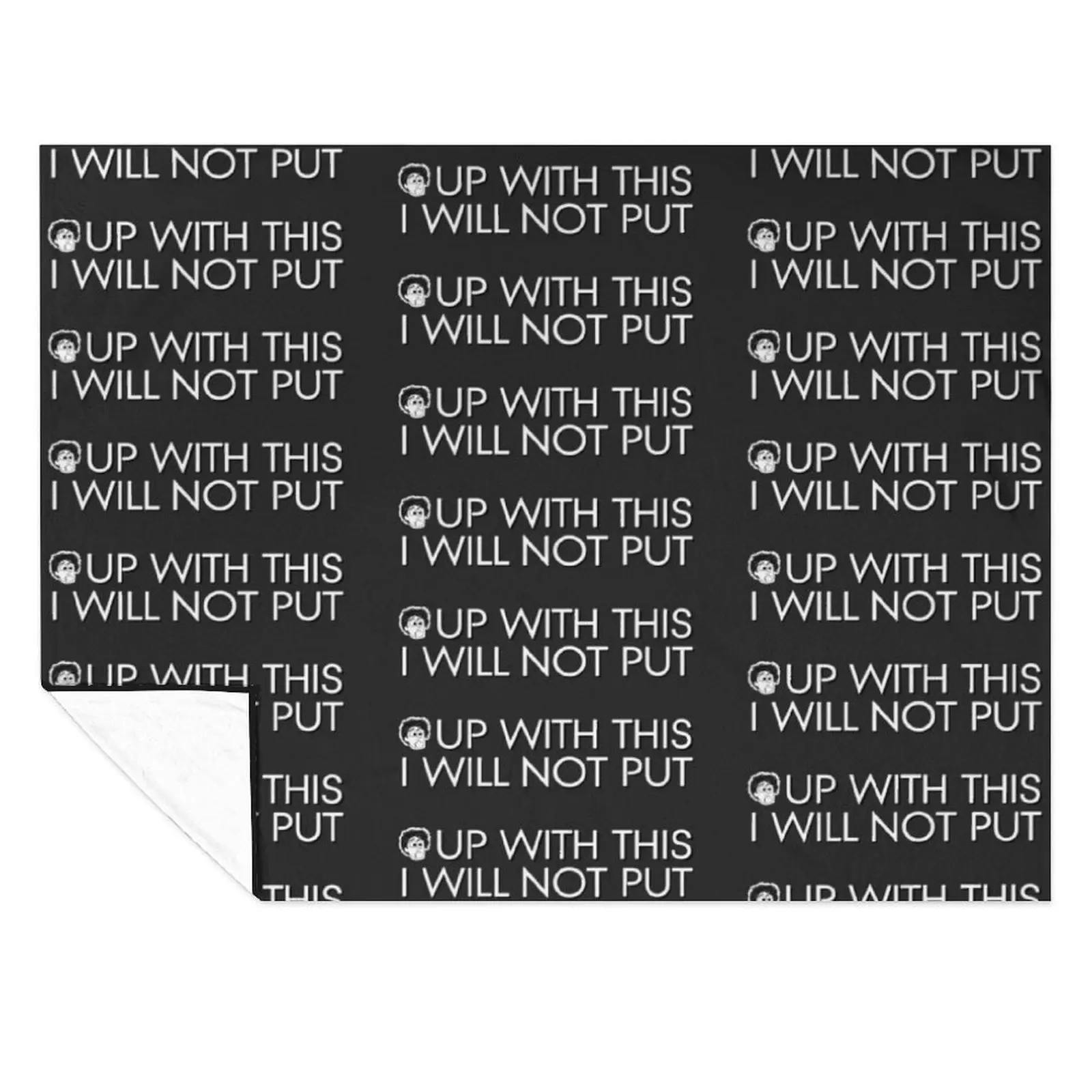 

Black Books - Up With This I Will Not Put Throw Blanket Camping Soft Luxury Brand Blankets