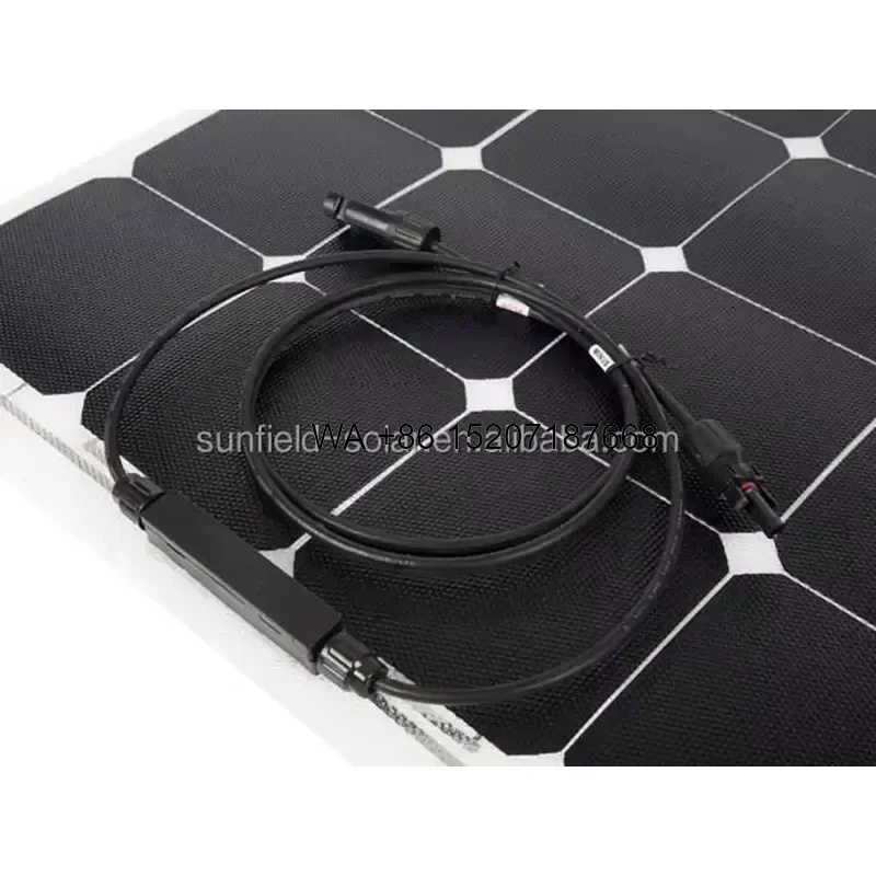 Wmwmnu for Sunpower 130W Flexible Solar Panel IBC Back Contact 19.5% Efficiency ETFE Front IP67 Bendable Module for RV Boat