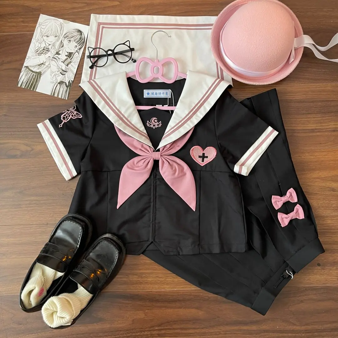 black-sailor-suit-japanese-high-school-uniform-set-for-women-girls-korean-style-short-long-sleeve-students-jk-uniforms-seifuku