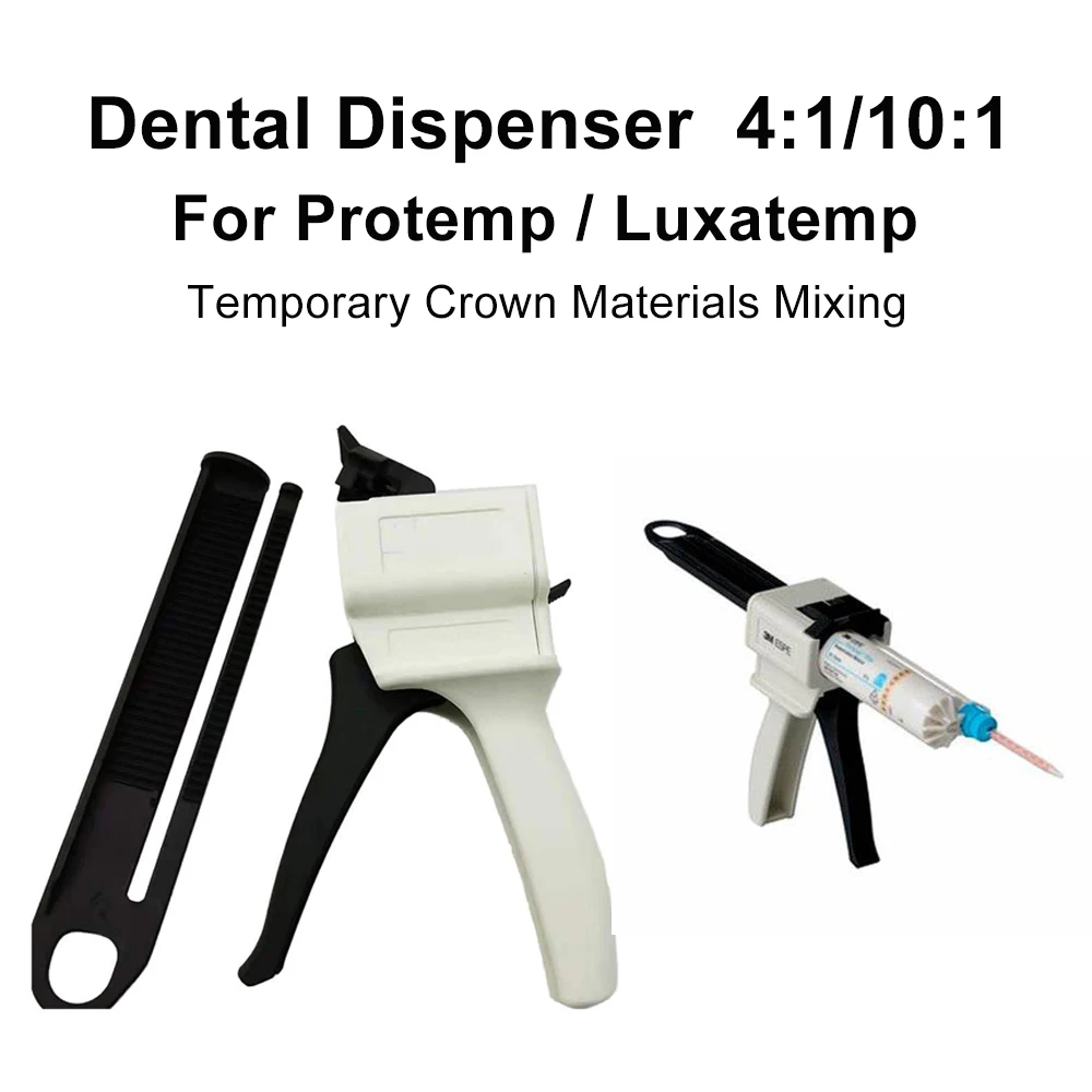 Protemp Gun Dental Dispensing Protemp4 3M DMG Luxatemp Temporary Crown Mixing Dispenser 4:1/10:1 Automatic Mixer 50ml Cartridge