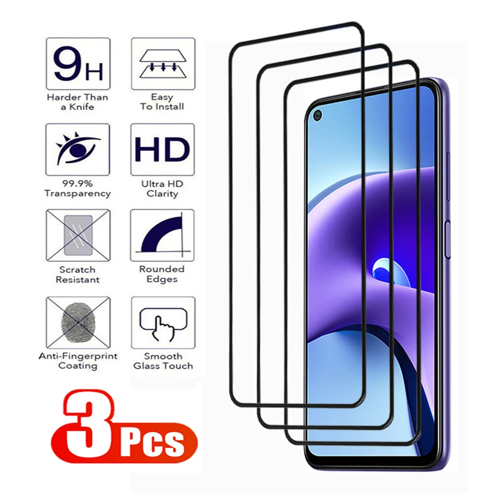 3Pcs 100D Glass For Xiaomi Redmi Note 8 9 Pro Max 9S 8T 9T Screen Protector For Redmi 8A 9A 9T 9C NFC A1 A2 Plus Tempered Film