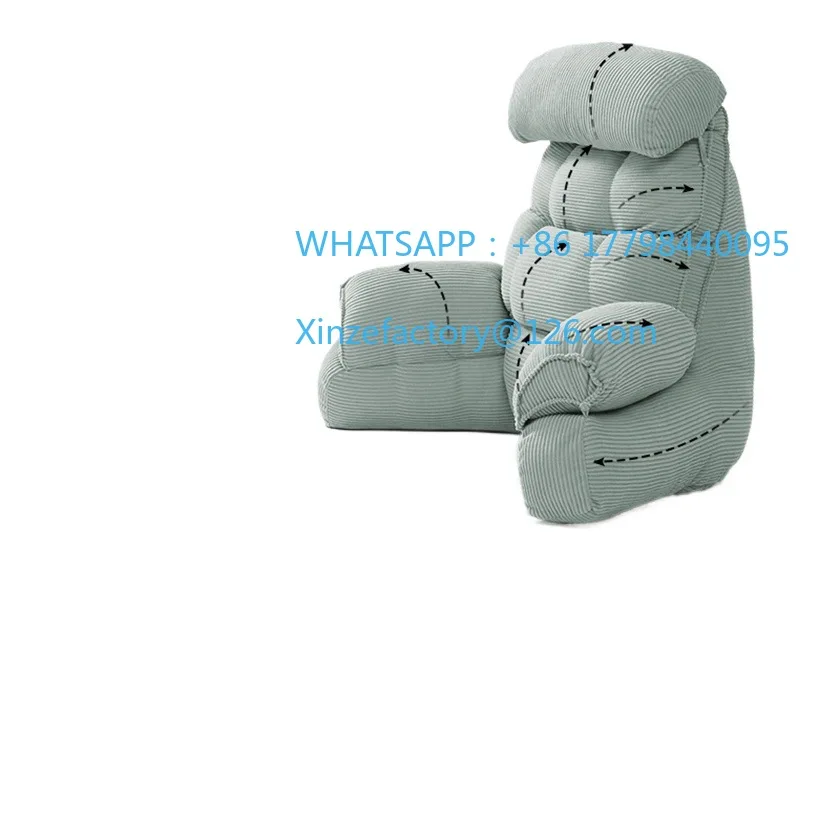 

Bedside soft bag pillow sofa corduroy throw pillow pillow neck protection waist support bed