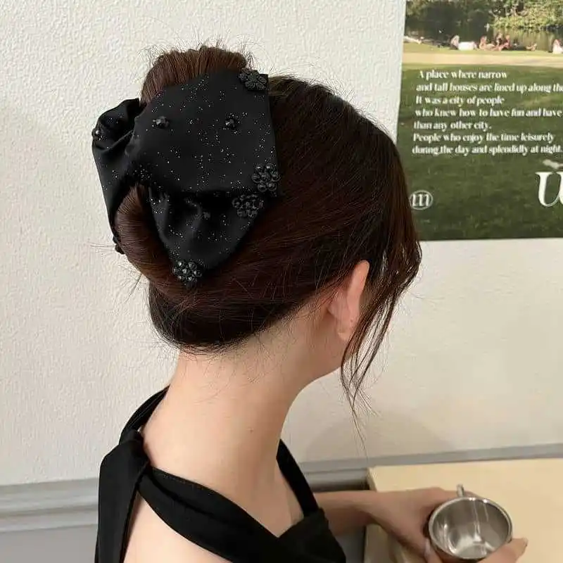 

3Pcs Fashion Black Temperament Elegant and Fashionable Versatile. Back of The Head Clip Women Light Luxury French Hair Clip