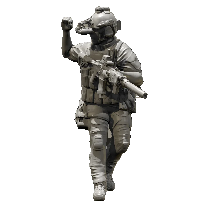 The height of man 38mm 50mm Resin Soldier model kits figure colorless and self-assembled （3D Printing ） TD-6432B/3D