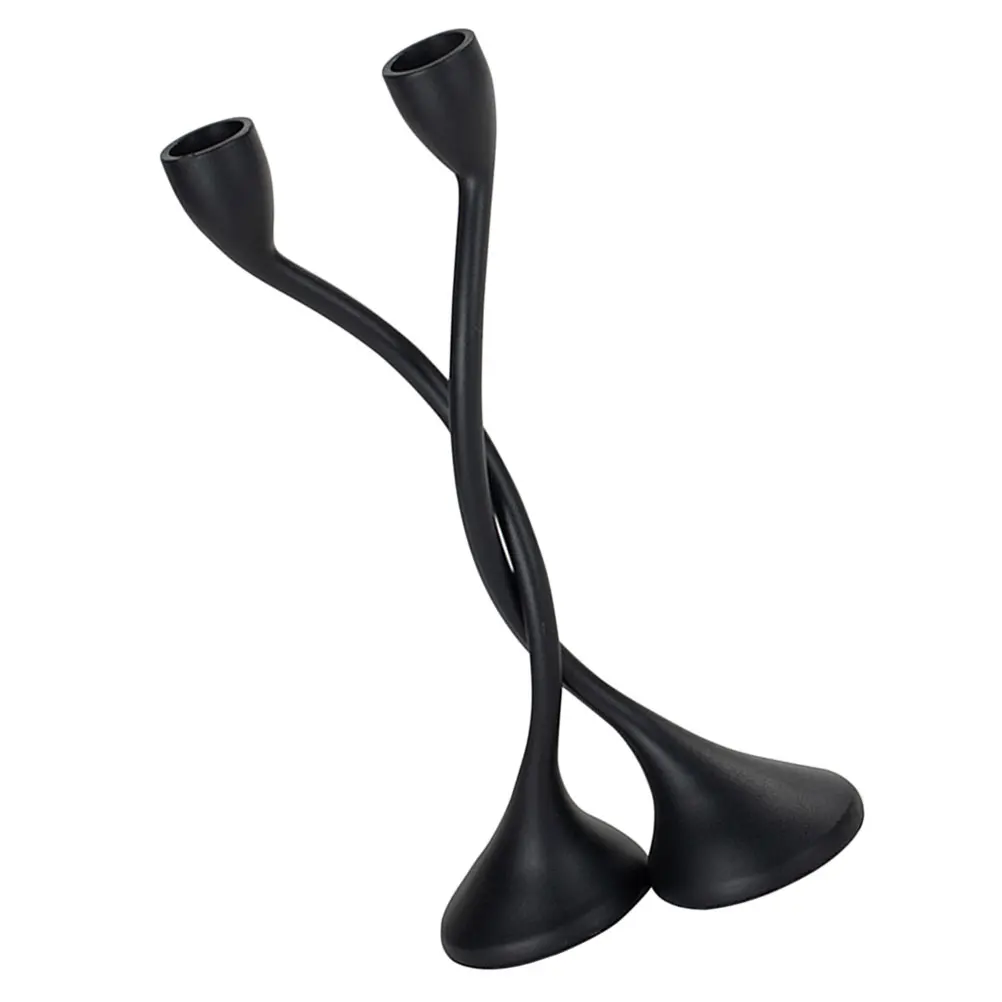 

2pcs Zinc Alloy Candlestick Ornament Metal Stand Living Room Decorative Holder for Valentine's Day Wedding Party Elegant