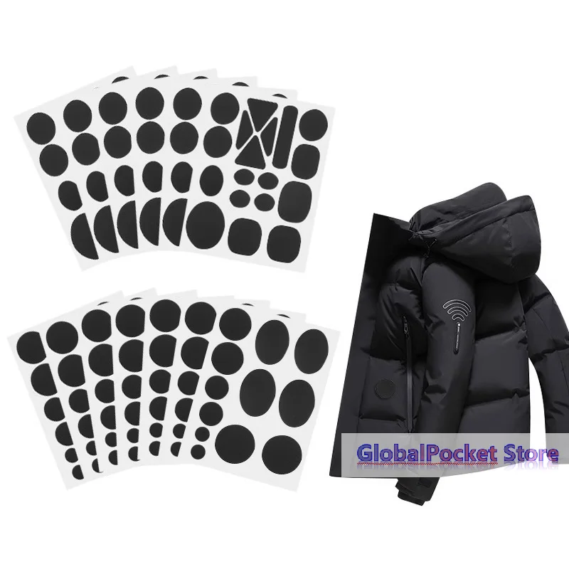 [TG823]1Set Self-Adhesive Clothing Repair Patches Assorted Shapes Universal Durable Fabric Fixes For Down Jackets And Garments
