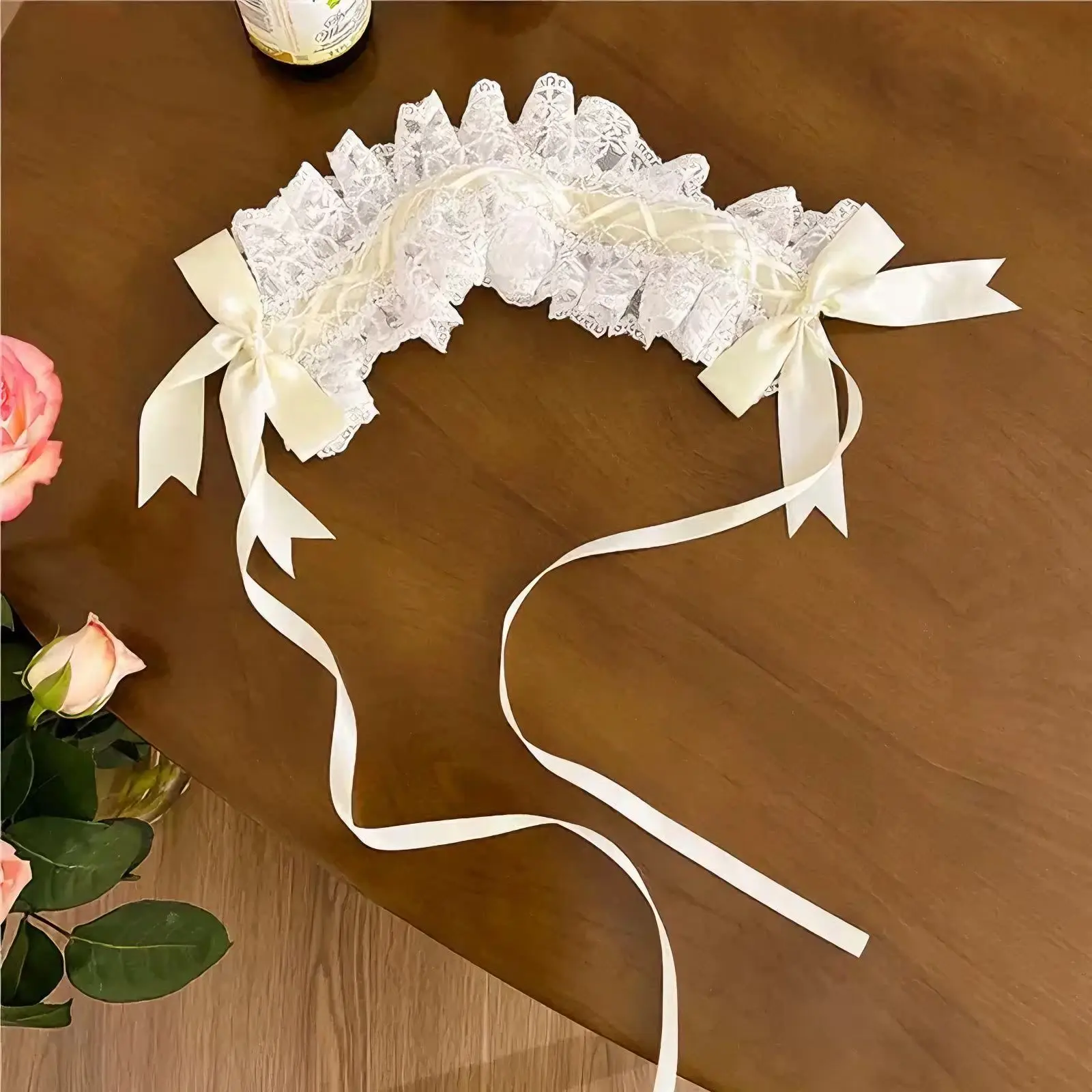 

Sweet Lace Lolita Headband Bowknot Ribbon Design Coplay Photo Props Female Hair Accessories Gift