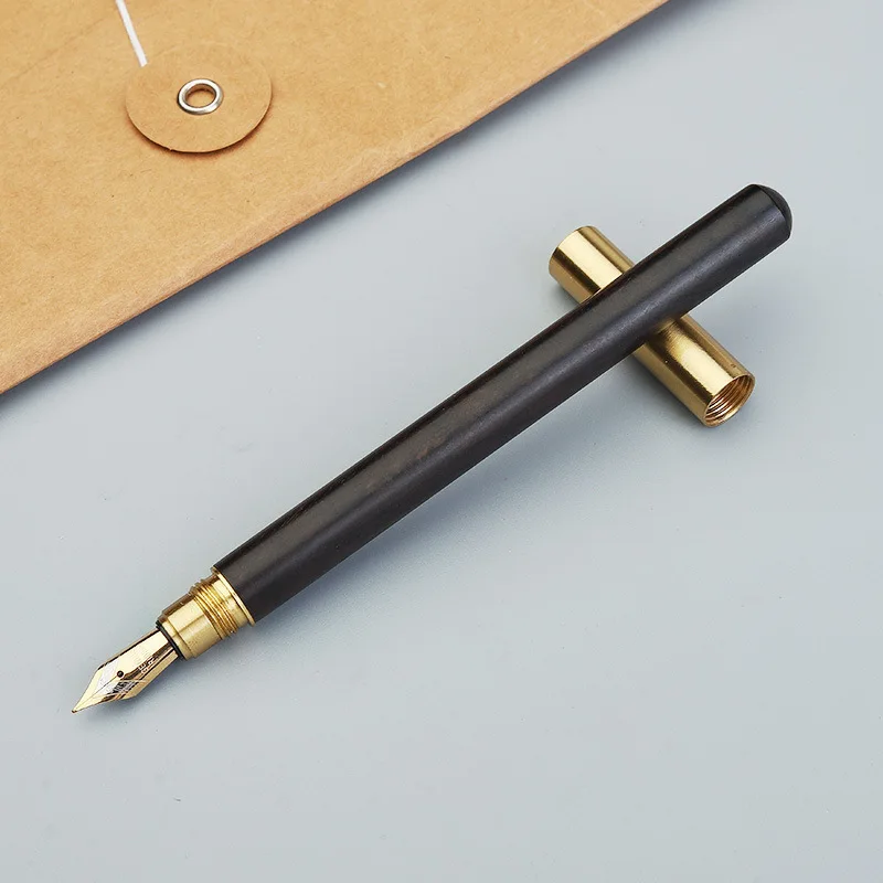 

Retro Simple Sandalwood Wooden Fountain Pens Office Calligraphy Pens Writing Students School Office Supplies Stationery