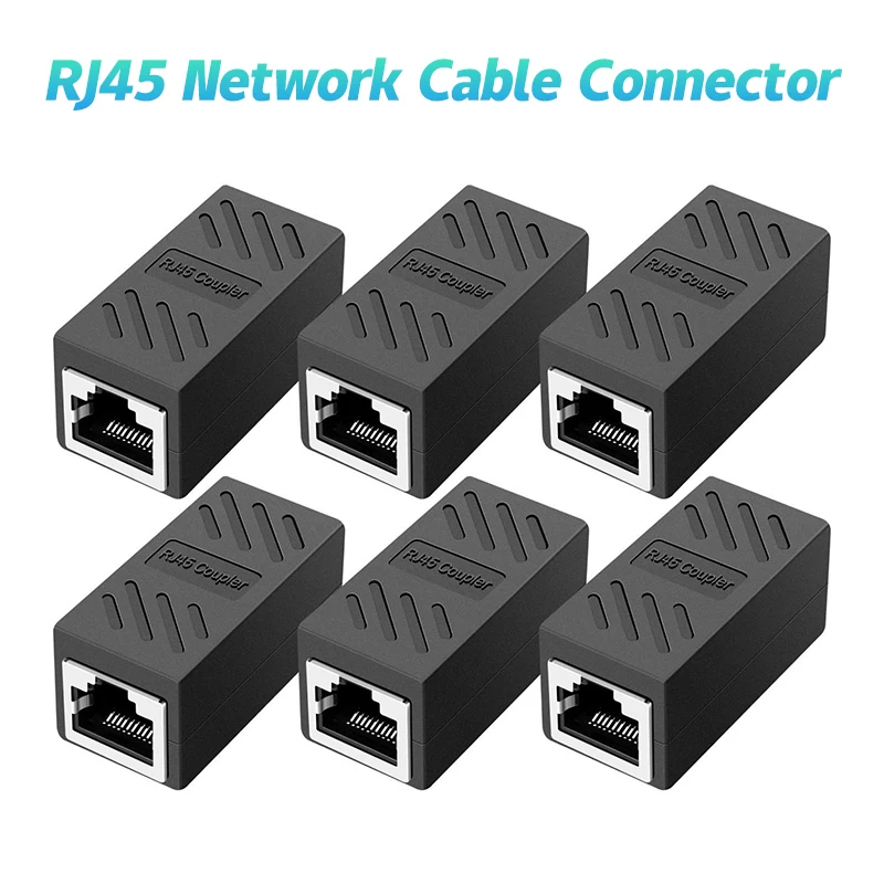 1/5/10/20PCS RJ45 Coupler Ethernet Extender 1000Mbps LAN Connector Cat6/Cat5e Ethernet Cable Extender Adapter Female to Female
