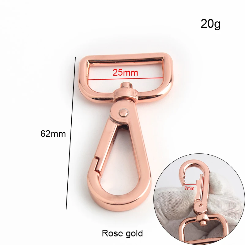 

Карабины-защелки Nolvo World 5-20-100 шт., 6 цветов, 61*26 мм, поворотные, 1 дюйм, стандартные, высококачественные, цвета розовое золото, тип «лобстер»