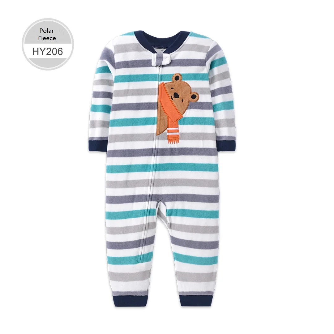 Infant Baby Boy Clothes Spring Autumn Long Sleeve Romper Polar Fleece Warm Overalls Toddler Kids Pajamas Baby Girls Jumpsuit