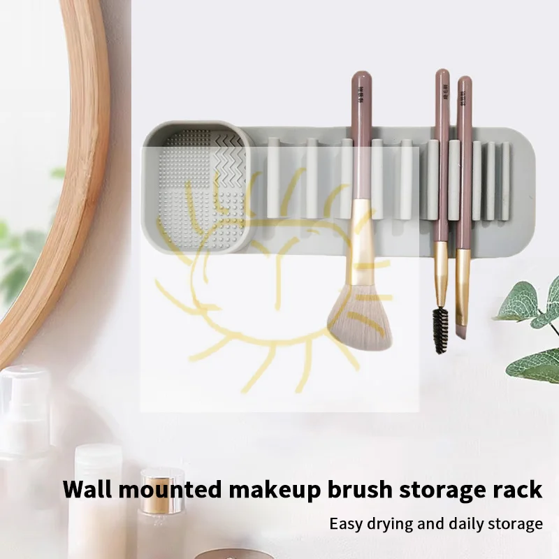 1PCS Silicone Washing Bowl Makeup Brush Cleaning Box Make-up Egg Drying Tool Set Powder Puff Washer Sponge Storage Artifact