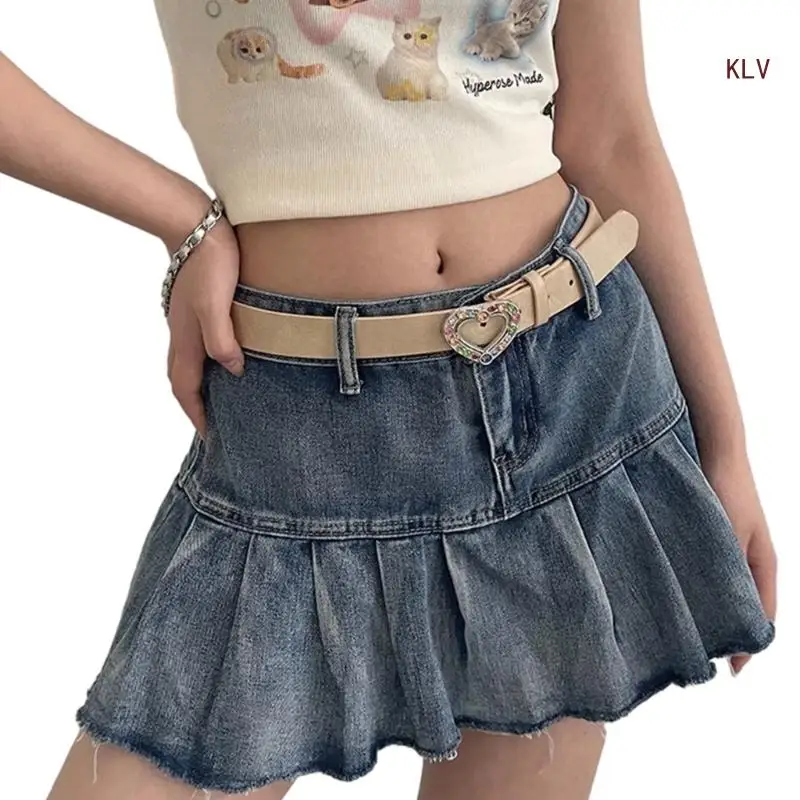 

Western Pin Buckle PU Belt for Women All Matching Love Heart Buckle Waist Belt Fashion Waistband for Female