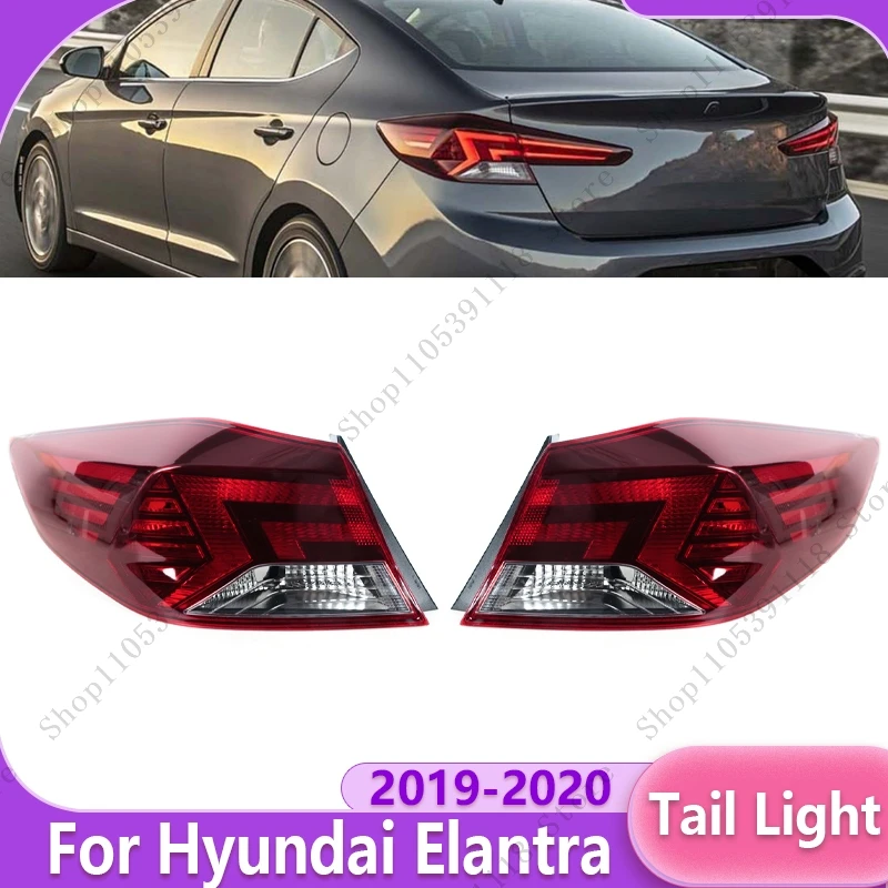 

Car Tail Lamp Assembly For Hyundai Elantra 2019 2020 Taillight Rear Turn Signal Light Brake Lamp Reversing Light Fog Taillamp