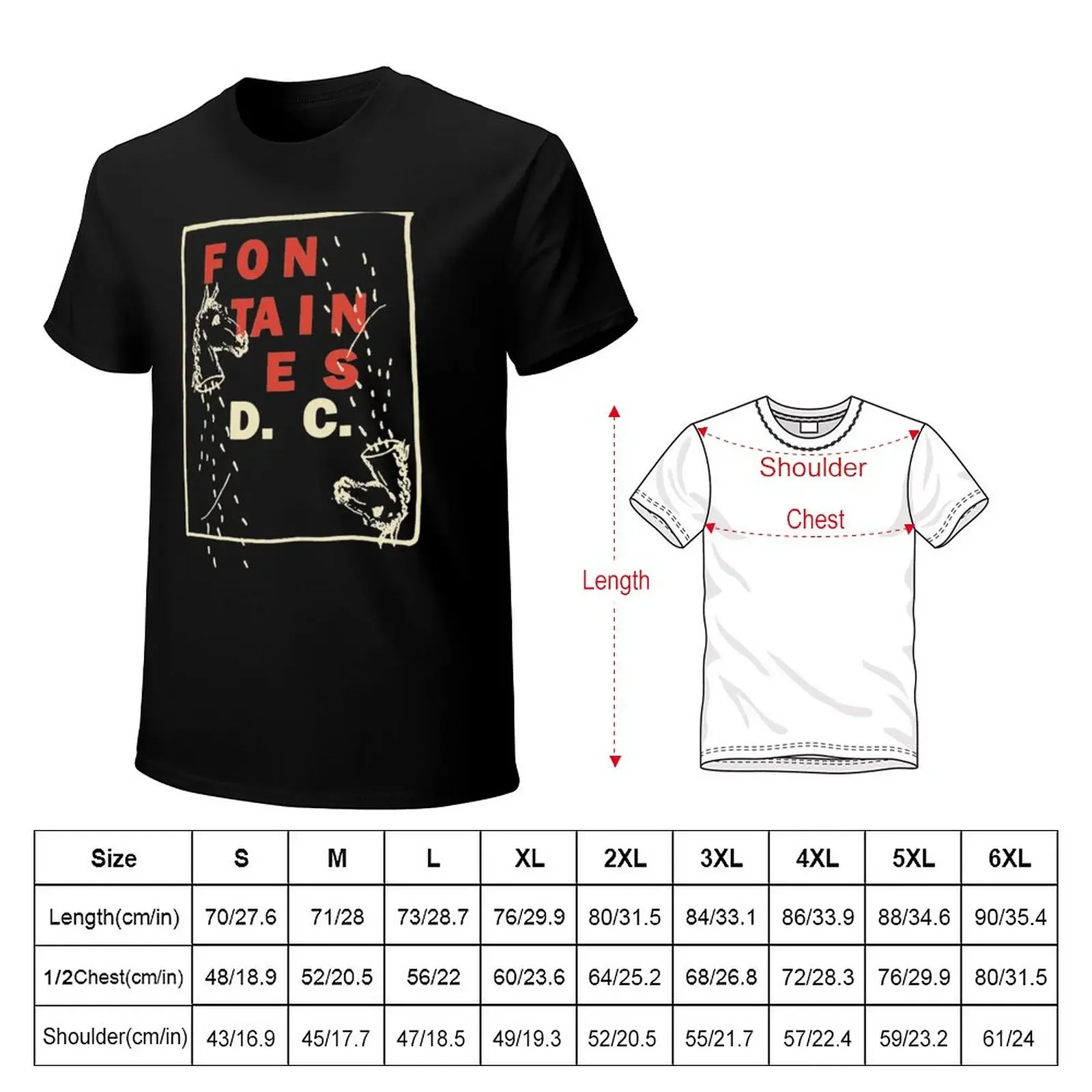 Onedos FONTAINES Show D.C. American DC Tour 2020 T-Shirt anime clothes boys animal print mens plain t shirts