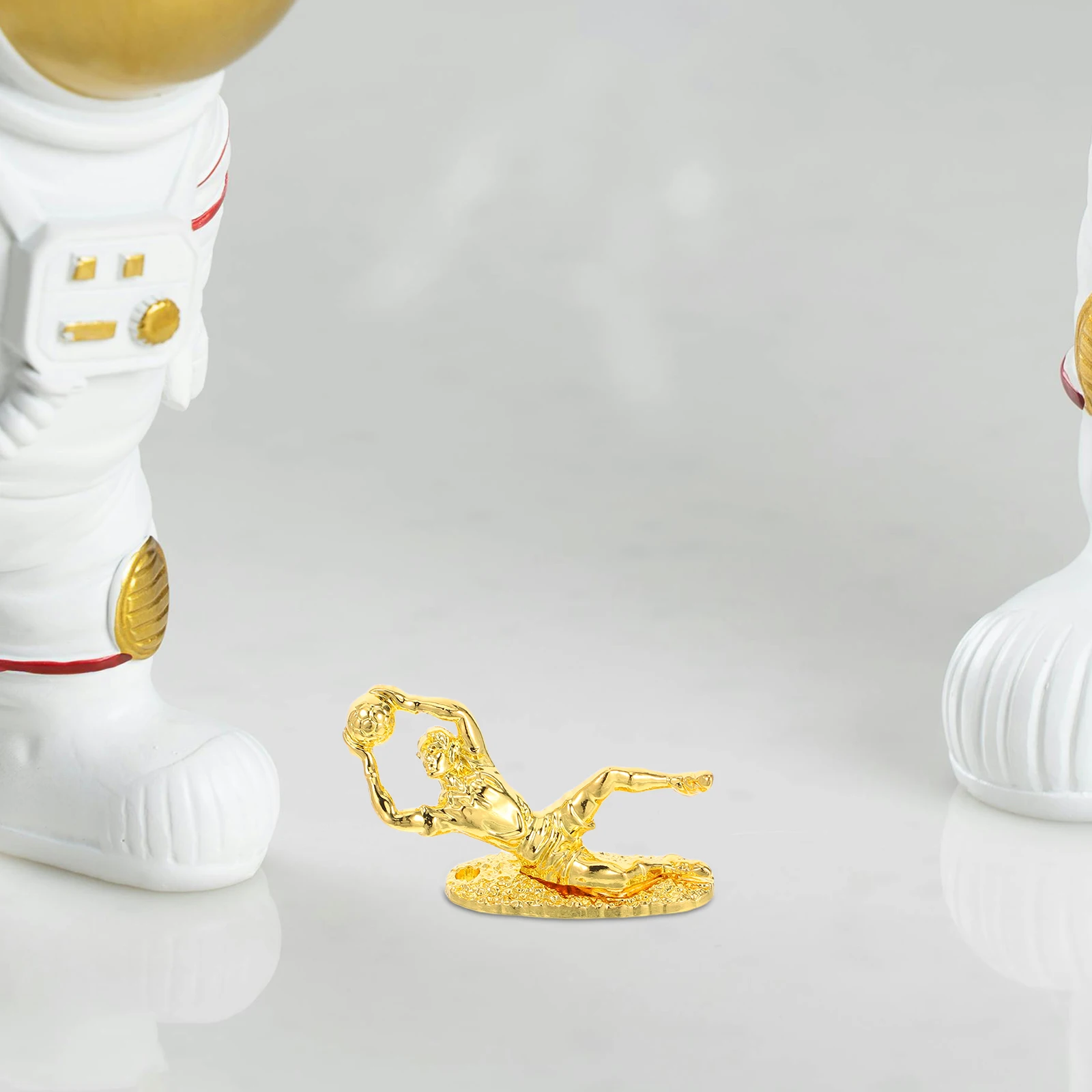 

2Pcs Award Trophy Mini Soccer Goalkeeper Golden Finish Football Match Cup Sports Competition Award