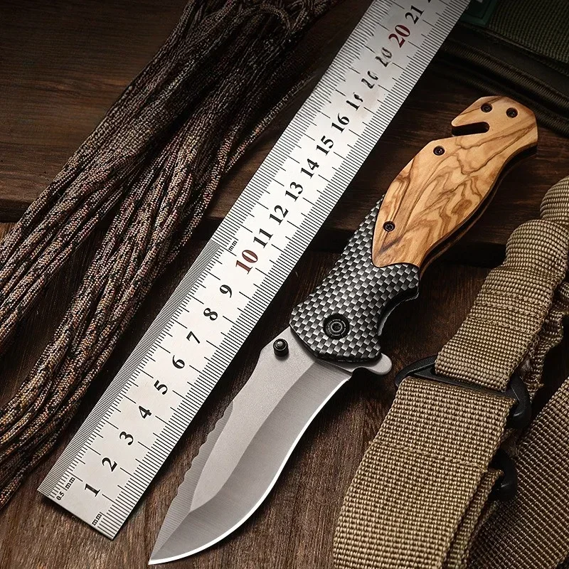 

Карманный складной нож X50, лезвие 5Cr13Mov, деревянная ручка, уличный универсальный нож для выживания, EDC, тактический нож для самообороны, кемпинга