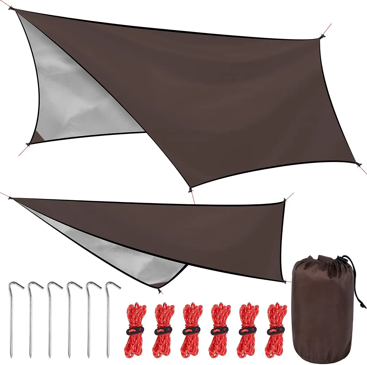 

Waterproof Tent Outdoor Family Portable 3-4 Person Camping Hammock Rain Fly Tarp