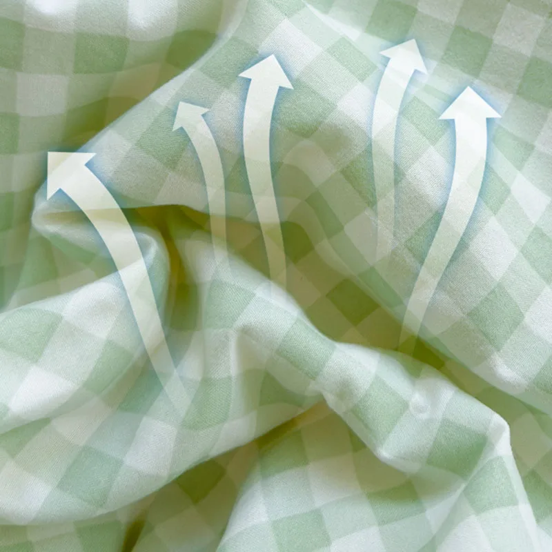 Fotografia 7: Cobertor Japonês de Verão com Grade, Aconchegante e Respirável, Manta Refrescante Xadrez para Cama, Super Macio de Poliéster e Algodão, Decoração para Casa