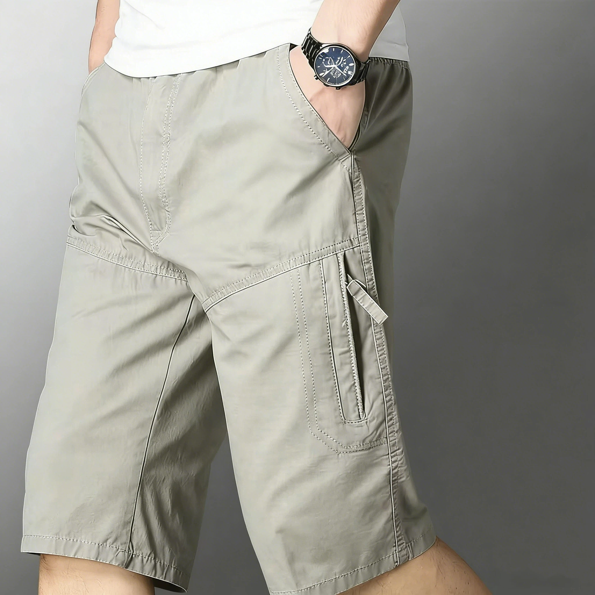 

Plus Size All Match Cargo Pants Men's Summer Loose Casual Trousers Pure Cotton Multi Pocket Outdoor Cargo Pants for Male