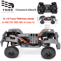 1/18 TRX4M RC Car Parts 155mm 6.10in Wheelbase Assembled Frame Chassis Front Rear Axles Gearbox for RC AX-8560 Bronco Defender