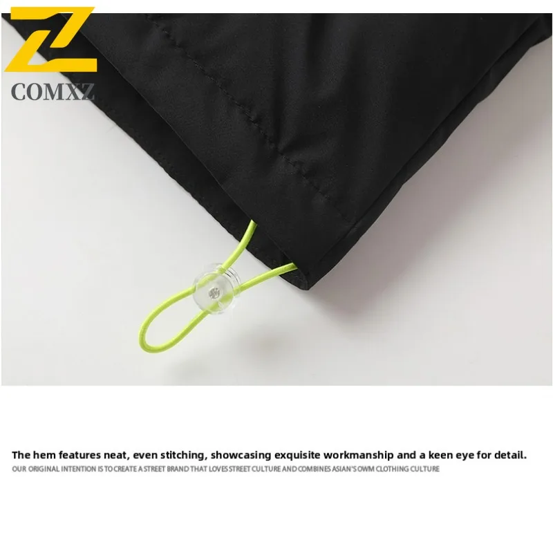 COMXZ Stand Collar Classic Down Jacket For Men Korean Style Thick Warm Parka Daily Use Light Cold Proof Winter Down Coat