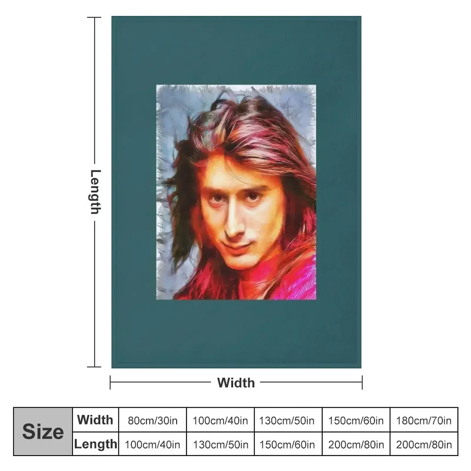 Steve Perry Art Throw Blanket blankets and throws sofa bed Fashion Sofas Flannels Decorative Sofas bed plaid Blankets
