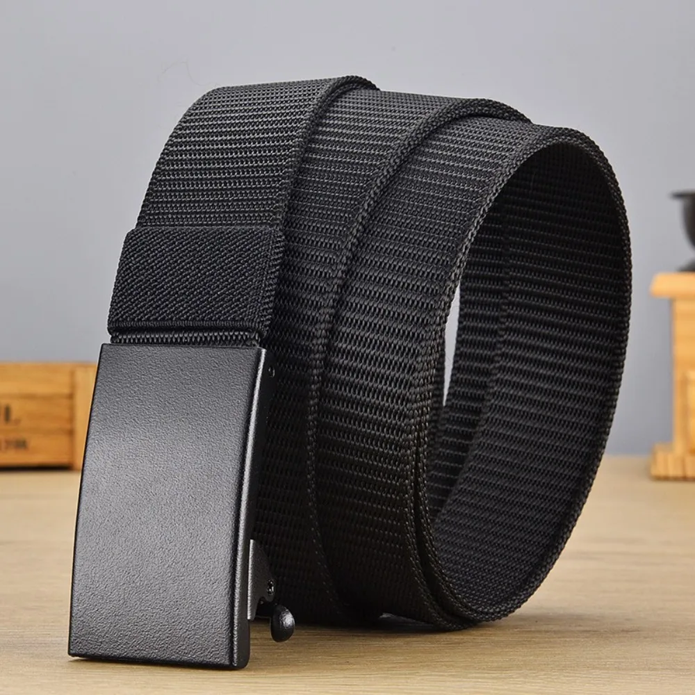 

New Automatic Buckle Canvas Belt Casual Wild Style Canvas Strap Cargo Pants Belt Men