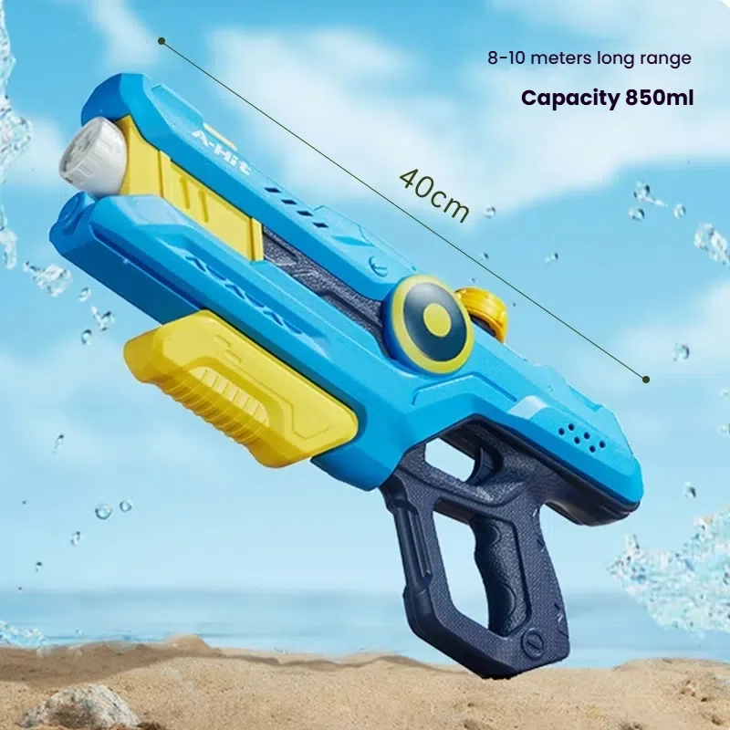 Brinquedo de verão pistola de água crianças adultos empurrar e puxar lançar piscina praia jogo de água