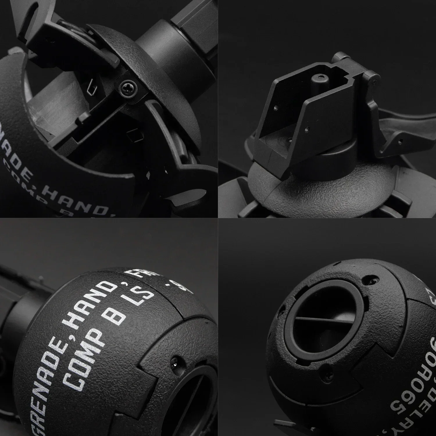 قنابل يدوية تكتيكية مقلدة Airsoft M67 قنبلة يدوية بلاستيكية حلقة سحب ألعاب 2 قطعة لعبة معركة لعب الأدوار نموذج الدعامة #4