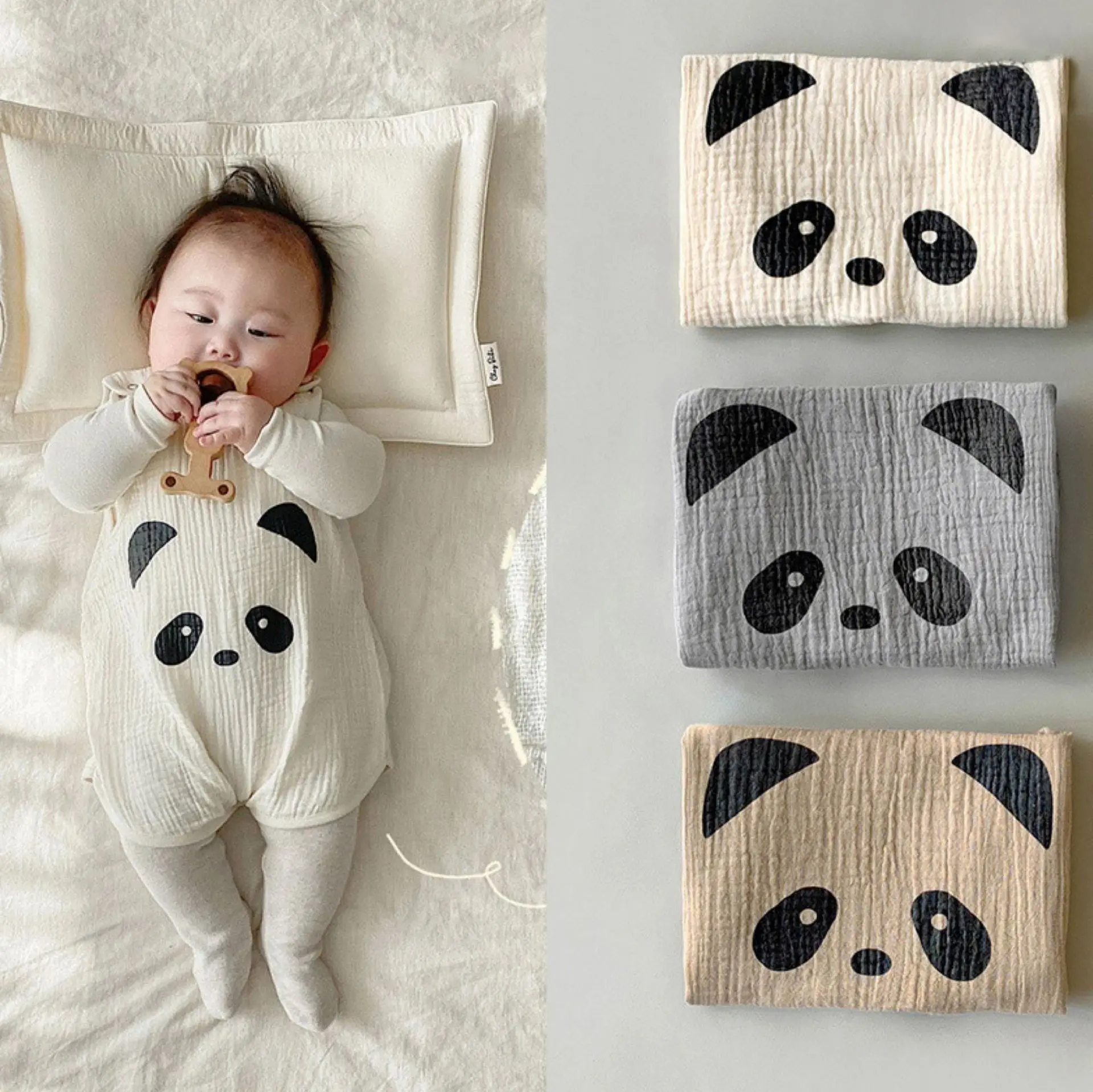 

Baby Boy Girl Pajama Sleepwear Cartoon Panda Toddler Sleeping Bag Spring Summer Cotton Blanket Sleeper for 0-24 Months