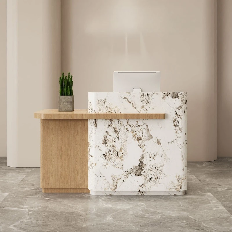 Small Modern Reception Desk Cashier Counter Restaurant Reception Desk Clothing Store Beauty Salon Theke Rezeption Furniture