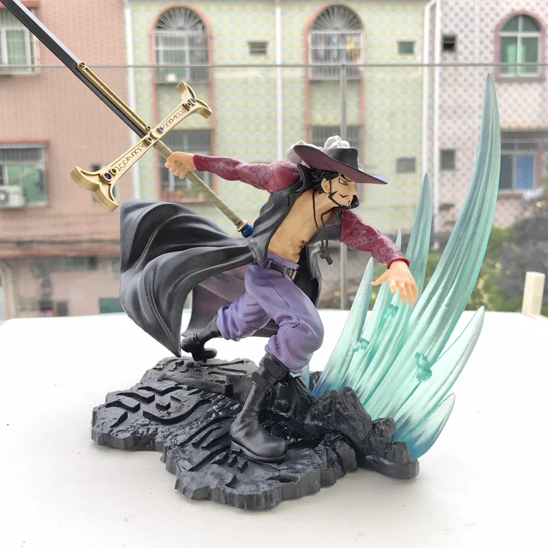 33cm ONE PIECE Anime Figure Dracule Mihawk Action Figurine Statue Collection Ornament Childrens Collect PVC Model Doll Gift Toys