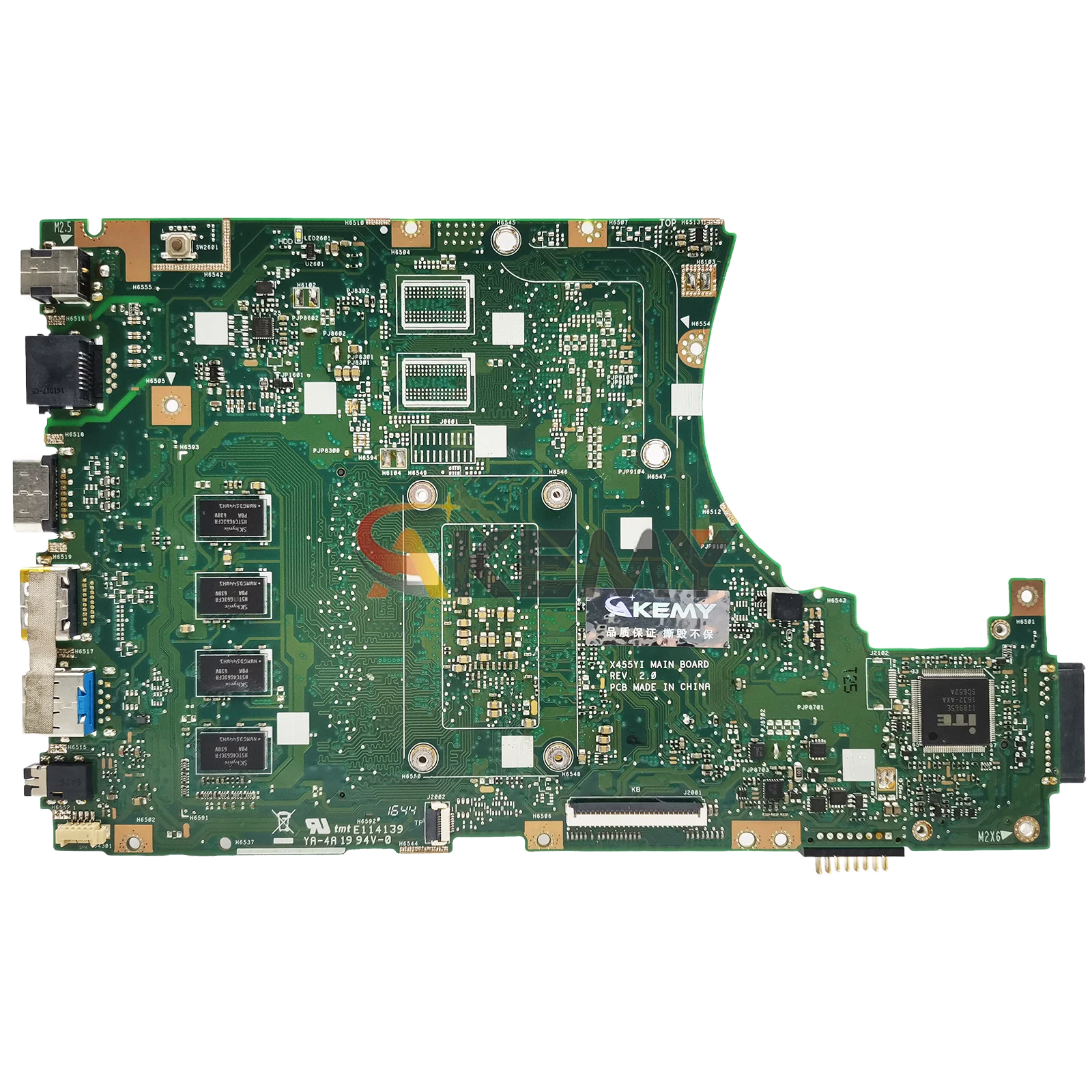 X455YA Laptop Moederbord Voor ASUS VivoBook A455Y R455Y F455Y X455Y R454Y X455YI K455Y Moederbord Met A4 A6 A8 CPU testen OK stk