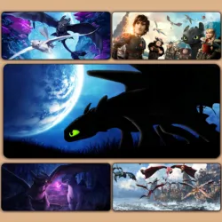 Toothless Fury Dragon Mousepad HD Printing Computer Gamers Locking Edge Non-slip Mouse Pad XXL90x40cm Keyboard PC Desk Pad