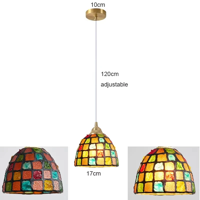 Countryside Artistic Glass Pendant Light Restaurant Bar village Suspension Hanging Lamp Dining Room Coffee Ceiling Chandelier