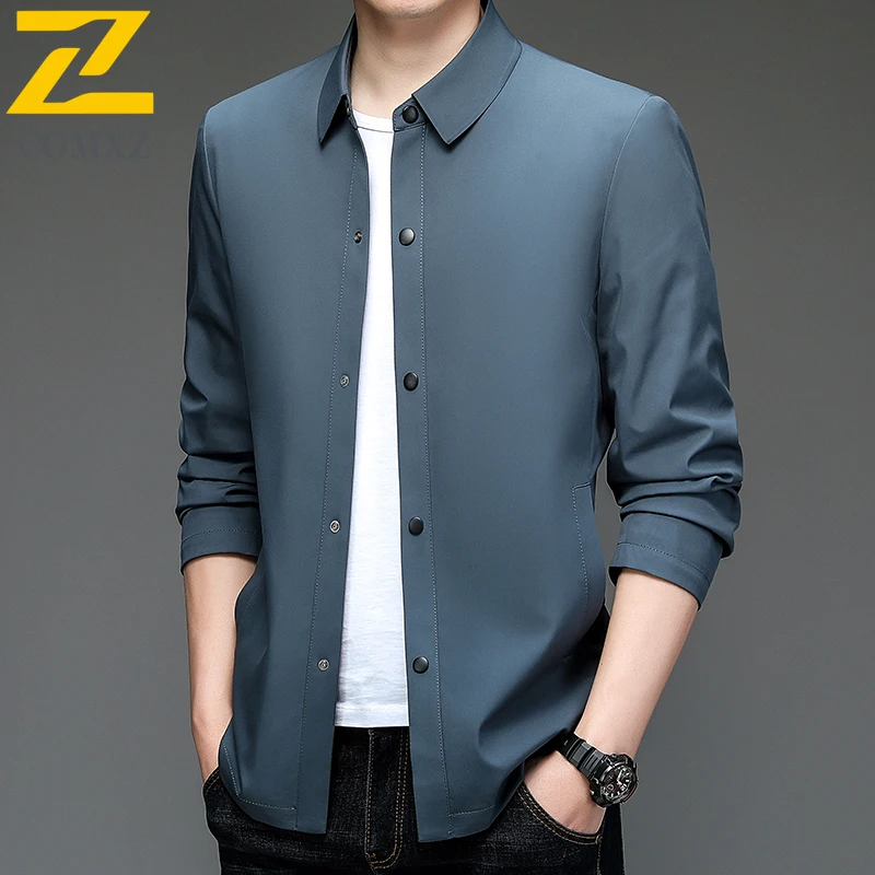 Business Casual Male Jacket 2025 Lightw Luxurious Outdoor Office Coat Premium Comfort Wear Spring And Autumn Mens New Clothing