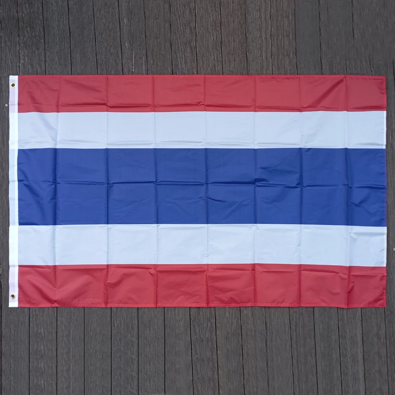 Xvggdg 90X150cm Thailand Flag Polyester Hanging Banner THA TH Thailand Standard Home Decoration Flag