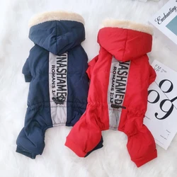 Winter Dog Jumpsuit Warm Dog Clothes Coat Jacket Puppy Yorkshire Pomeranian Poodle Bichon Schnauzer French Bulldog Pet Outfits