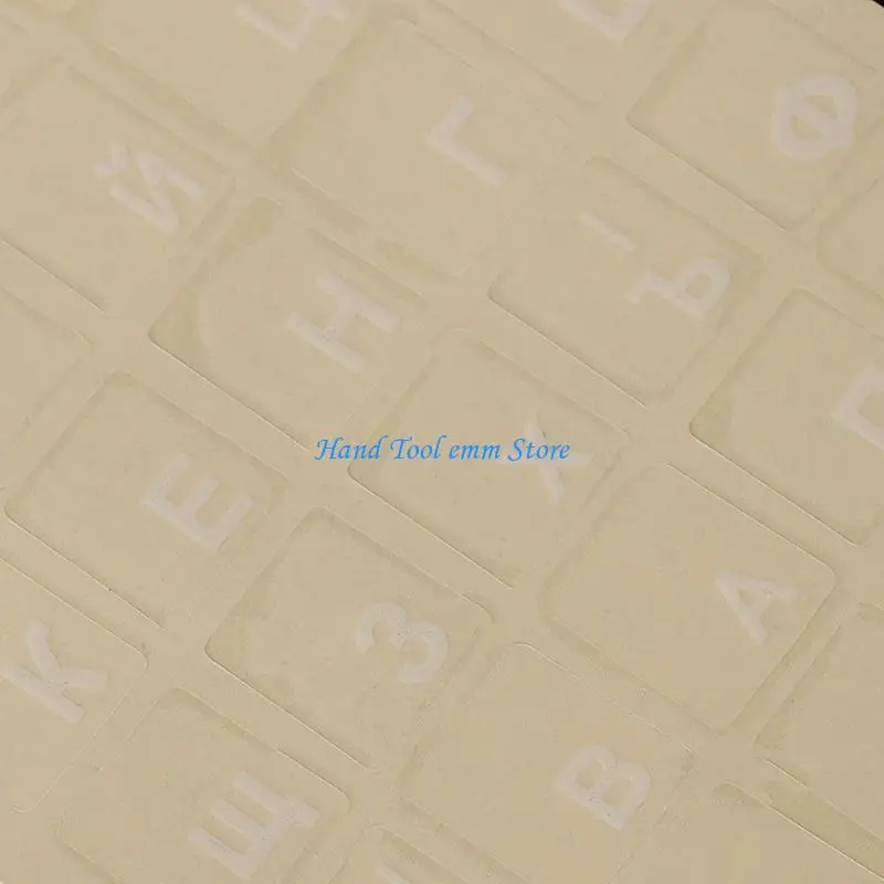 H37F Keyboard Stickers Transparent with Russian Letters for Any Laptop Computer