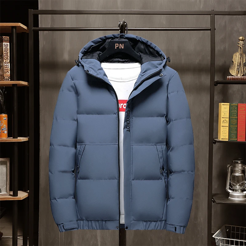 

Зимняя хлопковая куртка с капюшоном, мужская новая корейская теплая хлопковая одежда, молодежное модное брендовое хлопковое пальто, верхняя одежда