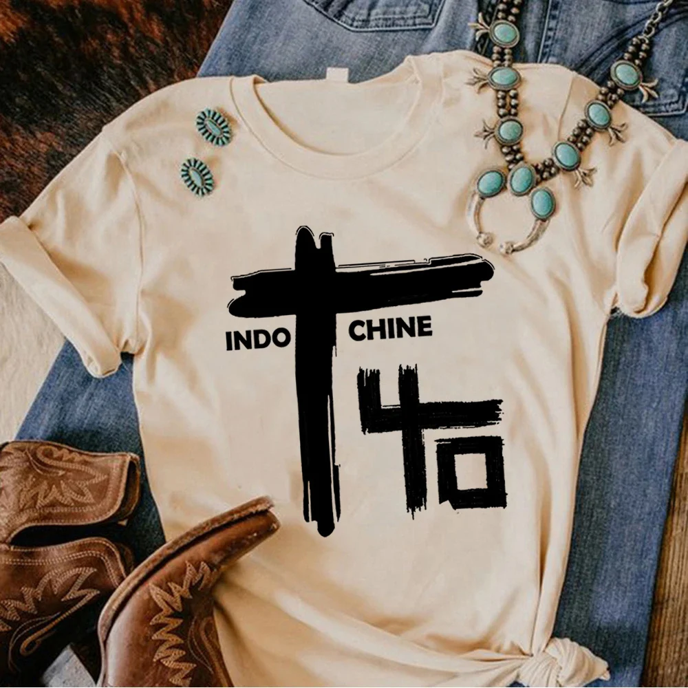 Indochine tshirt women funny anime summer t-shirts female streetwear designer comic clothes