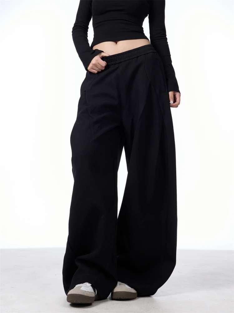 Retro American Wide Leg Knife  Sweatpants Men's Loose Casual Sports Trendy Long Pants Women's Comfortable Straight Leg Tr...