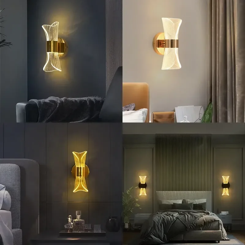 

Nordic LED Wall Lamp Interior Lighting Home Bedroom Corridor Interior Living Room Bedside Decoration Luster Wall Sconces