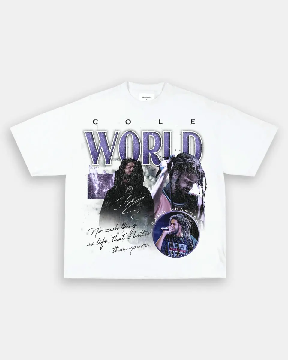 J Cole T-shirt Casual Cotton Women Men Tee Oversized Y2k Short Sleeves Cole World Graphic Printed T-shirt Female Male Clothing