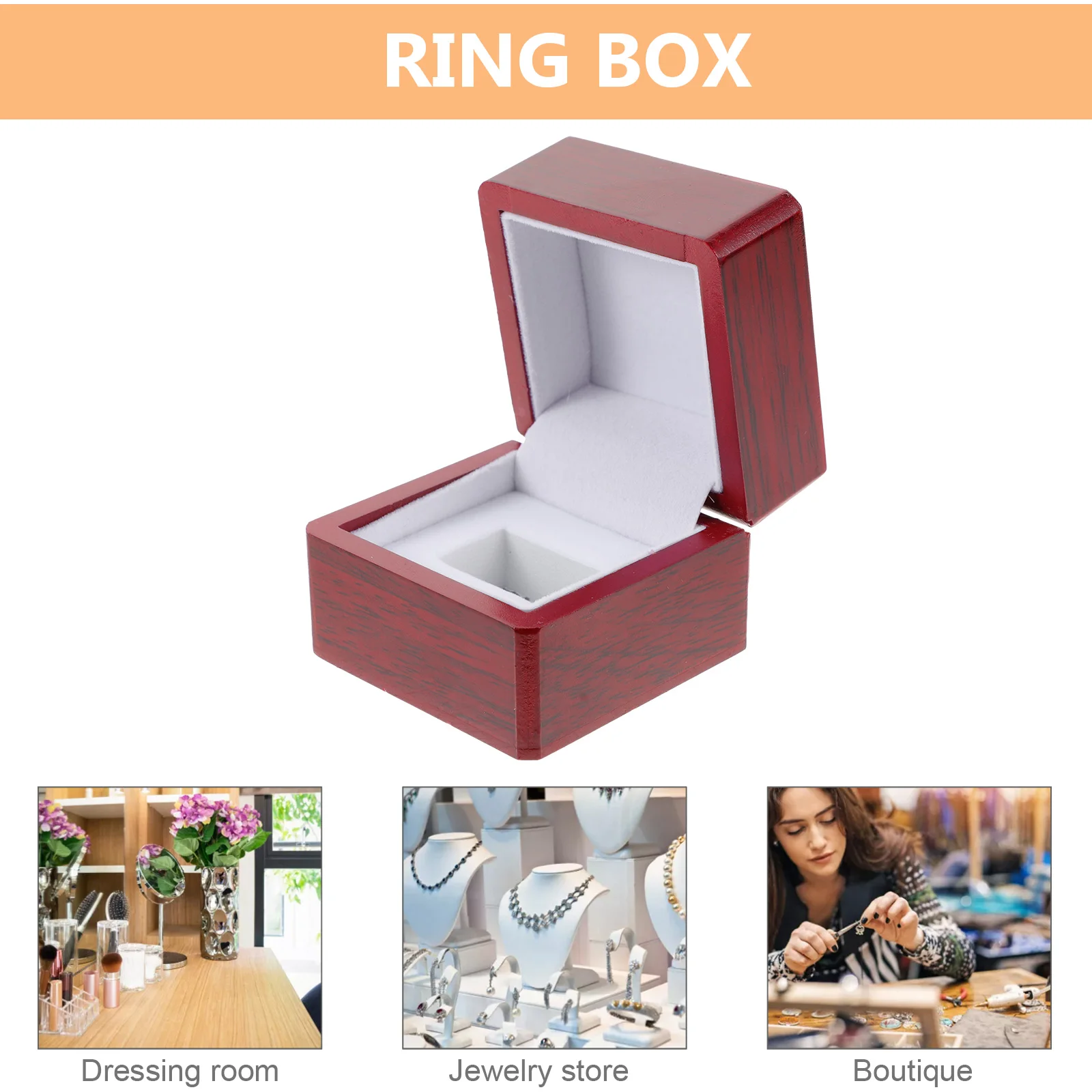

Display Ring Wooden Box Case Championship Baseball Rings One Piece Men Gift Ring Holder Storage Organizer Ceremony