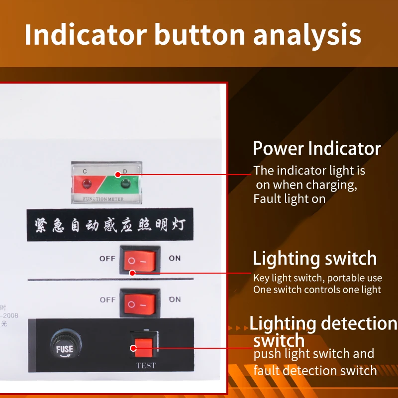 Super Bright Led Double-Headed Emergency Light Household Power Outage Automatic Lighting Wall-Mounted Elevator Corridor Light