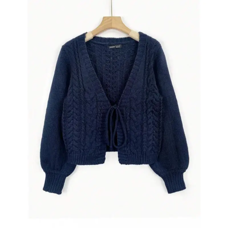 

Knwear Long Sve Lantern Sve Open Cardigan Ci Walk Inner Wear Collar Coolmax Fiber Women's Mid-aged And ly W...